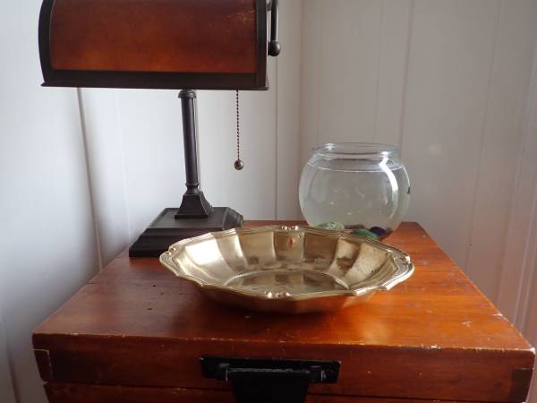 Antique Solid Brass Serving Dish 1