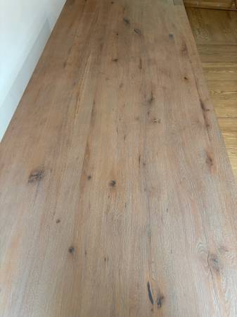 Crate + Barrel 90” Solid Wood Oak Terra Dining Table - Teak Finish - $1,050 (Novato)63471456150147122