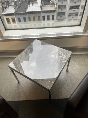 Authentic Florence Knoll Coffee Table (Shiny Grigio Marquina) / DWR 1