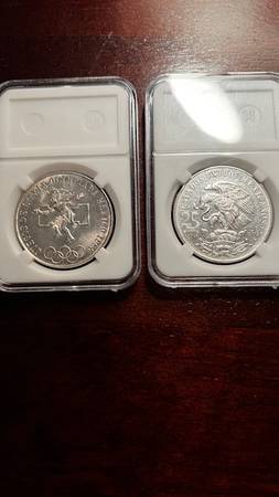 1968 Mexican Silver 25 Pesos Olympic coins 1