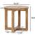 PAIR OF OUTDOOR WOOD SIDE TABLES ROUND -ALLNEW 8 thumbnail