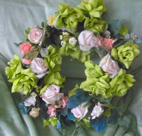 FLORAL Door WREATH floral rose 1