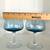 2 Vintage Fostoria Glamour Blue Champagne Coupe Glasses 6 thumbnail