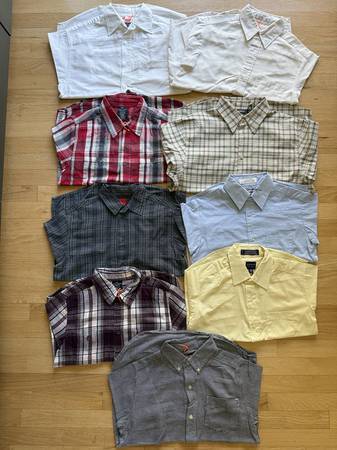 Boys button down l/s shirts - as a lot or individually, size 10 1