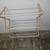 Old Clothes Airer Folding Wood with painted white rails - Paint flakin 1 thumbnail