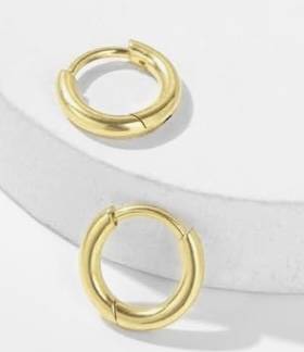 6 mm 14 k Gold Plated Earrings-NEW 1