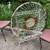 Vintage iron white and black patio bistro set 6 thumbnail