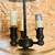 Glass + Black Metal Bell Pendant Hanging Chandelier Light Fixture 3 Li 15 thumbnail
