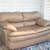 LOVE SEAT Sofa Cream Color Vinyl Living Room Furniture COMFORTABLE 4 thumbnail