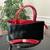 NEVER USED Daniela Moda Black and Red Leather Convertible Handbag 5 thumbnail