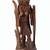 VINTAGE LATIN AMERICAN CARVED WOOD STATUE OF A FEMALE FIGURE AND DOG 1 thumbnail