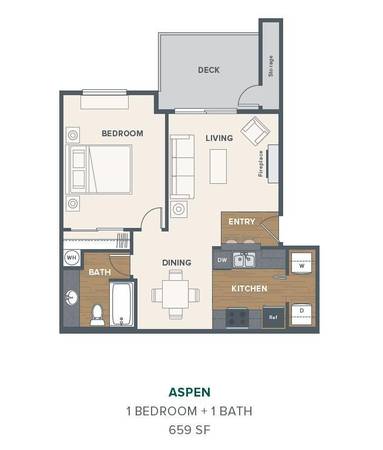 $1,515 / 1br - 659ft2 - 1 Bedroom  , 1 Bathroom  with Up to 6 Weeks Free! Limited Time! (Rock Creek)64039056687234123