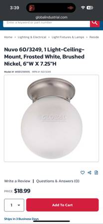 Nuvo 60-3249 Dome Light Fixture 1