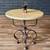 Vintage French Art Nouveau Brass Side Table w/ Scrollwork Base, c.1950 3 thumbnail