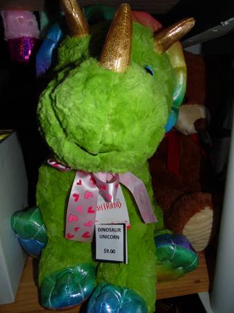 Large Plush Unicorn-Dinosaur --New with Tags-Half Price-- 1