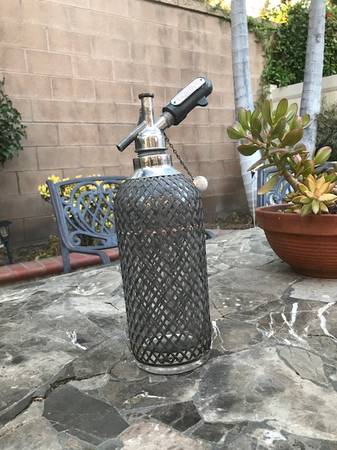 Vintage 1930's Czech Glass Seltzer Bottle Sparklets  $65- Antique 1