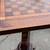 VINTAGE MIXED WOOD MARQUETRY CHESS CHECKER BAR FOLDING TABLE 2 thumbnail