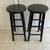 Classic Round-Seat 29 Inch Kitchen Counter/Bar Stools, Black, Set of 2 1 thumbnail