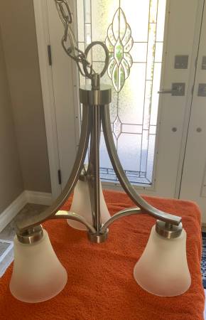 BRUSHED NICKEL CONTEMPORARY CEILING LIGHT FIXTURE 1