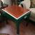 Tall hunter green hand-painted table with silver-tone décor 1 thumbnail