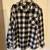Mens’ black and white plaid flannel Stanley shirt - size L 1 thumbnail