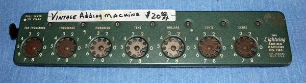 VINTAGE LIGHTNING ADDING MACHINE 1