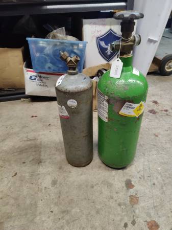 small oxygen acetylene tanks 1