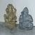 TWO BEAUTIFUL VINTAGE INDIA HINDU CARVED STONE STATUES OF LORD GANESHA 2 thumbnail