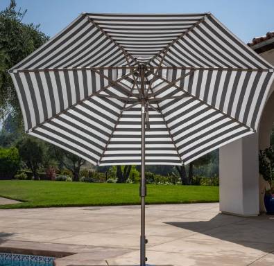 SunVilla 11' Round Cabana Stripe Aluminum Market Umbrella 1