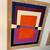 Orange Frequency Original Abstract Acrylic Art Painting in Solid Oak 4 thumbnail