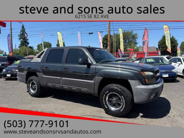 2004 Chevrolet Avalanche 4x4 4WD Chevy 1500 4 puertas Cabina Extendida SB Camioneta - $11,995 (Steve & Sons Auto Sales LLC)63442112940417121