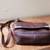 Authentic BRIGHTON brown woven LEATHER crossbody purse 7 thumbnail