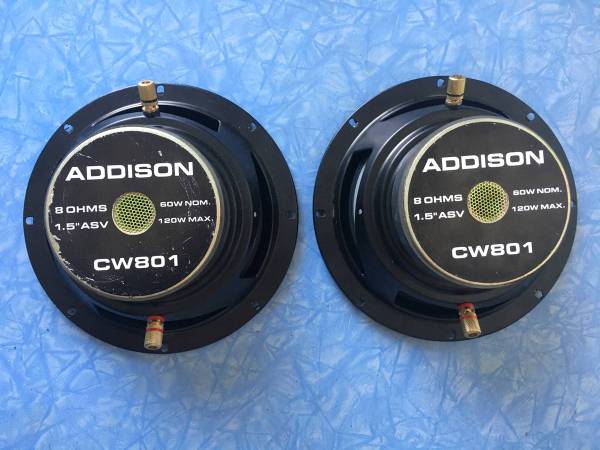 ADDISON 8" Woofer Speakers 8 Ohms 60 W Nominal 1
