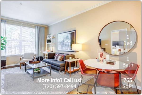 $1,855 / 1br - 765ft2 - Your new 1 bed, 1 bath is a stone's throw away from downtown Denver (Denver - Restaurant Row)63973356777731121