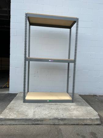 48 in W x 24 in D 3 Tier Level Steel Boltless Rack Shelving 1