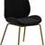 2 CosmoLiving Velvet Upholstered Dining Chair (2) Black/Gold -NEW- 5 thumbnail
