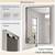 Keonjinn 24 x 36 In Brushed Nickel Bathroom Mirror, Rectangular Metal 5 thumbnail