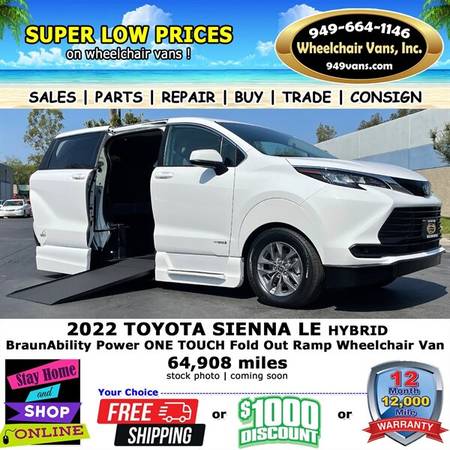 2022 Toyota Sienna Wheelchair Van    1