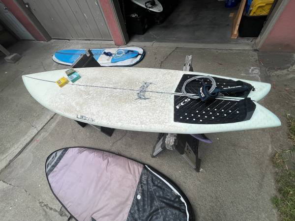 5'10" LibTech Mayhem swordfish surfboard, fresh wax leash fins & bag!! 1