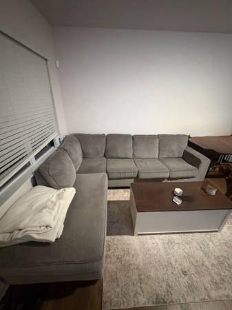 Gray sectional couch 1