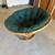 Rattan Papasan Chair With Matching Ottoman & Forest Green Cushion 4 thumbnail