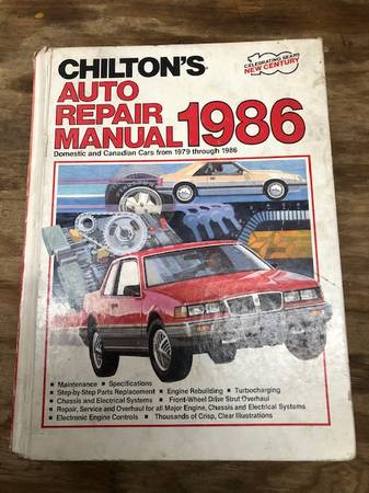 Chilton Auto Repair Manual 1986 1