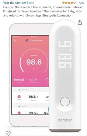 Comper Non Contact Thermometer, Thermometer Infrared Forehead forFever 1