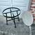 Grey marble metal bistro side patio table 6 thumbnail