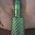 Glass Diamond Cut Emerald Decanter Wine Bottle 1 thumbnail