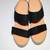 Women's Black Wedge Sandals 1 thumbnail