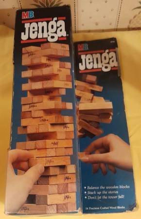 1986 Jenga Wood Block Game Milton Bradley Game 1