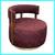 Village West Design Custom Made Swivel Club Chairs In Raspberry 1 thumbnail