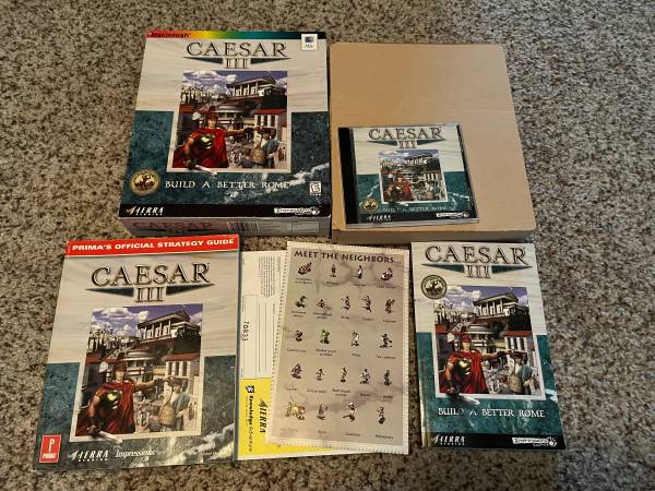 Caesar III 3 Sierra Studios Macintosh Big Box Game Complete(?) 1