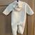 Carter’s 6 mo white fuzzy bear snowsuit sleeper 3 thumbnail